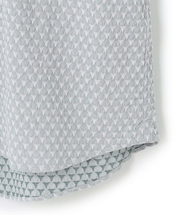 JOSEPH HOMME トライジャガードストレッチ　ウィングカラーシャツ ピーコックグリーン系