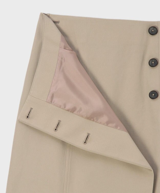 Paul Smith コットンギャバジン Aラインスカート ライトベージュ