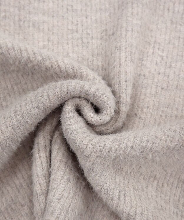 Tiaclasse L 【洗える】表情豊かなメランジニットVネックトップス ベージュ×ブラウン