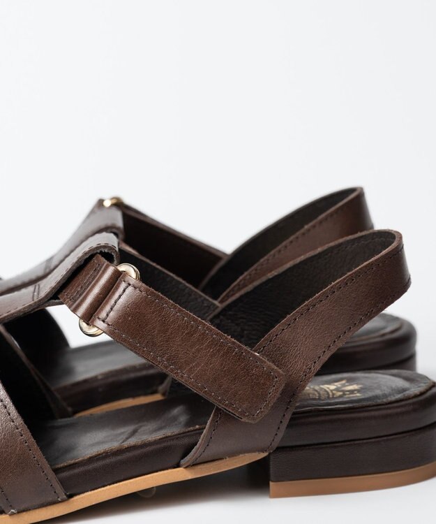 BONTRE 【BONTRE/ボントレ】バックストラップ付グルカサンダル/20402-RS ダークブラウン