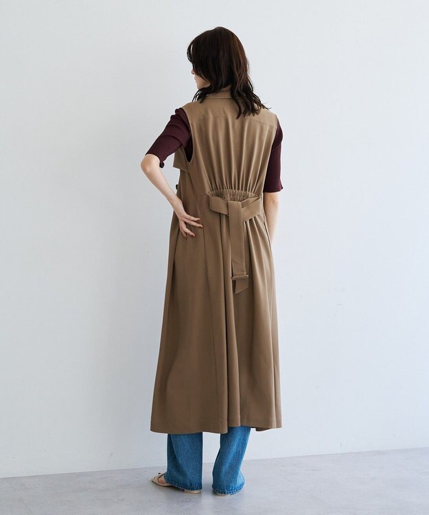 YECCA VECCA 【UVカット/接触冷感】トレンチジレワンピース Beige