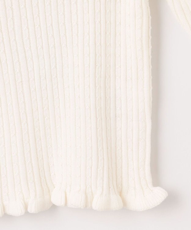 組曲 KIDS 【110-140cm】リブ ニット オフホワイト系