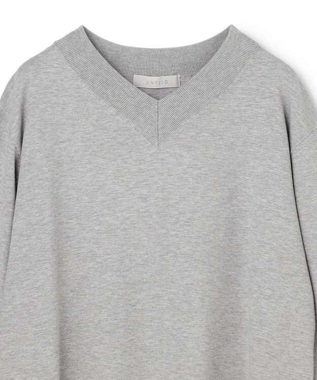 UNFILO L マイビューティニット Vネック グレー