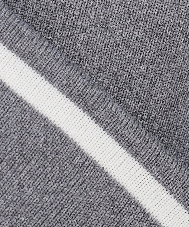 23区GOLF 【MEN】ハーフジップ ニットソー ライトグレー系