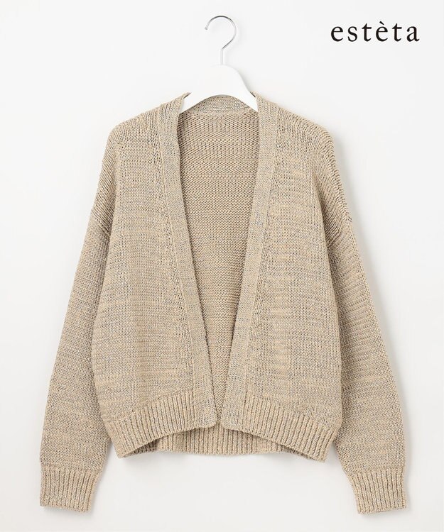 23区 【エステータ】テープヤーン ニットカーディガン ゴールド系