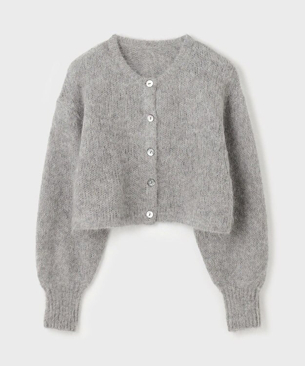 GRACE CONTINENTAL アルパカニットカーディガン グレー