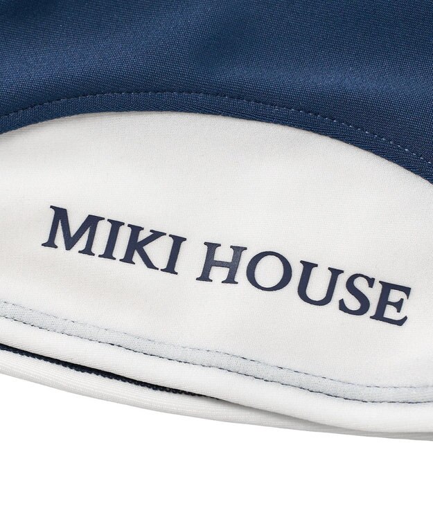 MIKI HOUSE HOT BISCUITS 【ミキハウス】【48-56cm】スイムキャップ 紺×白