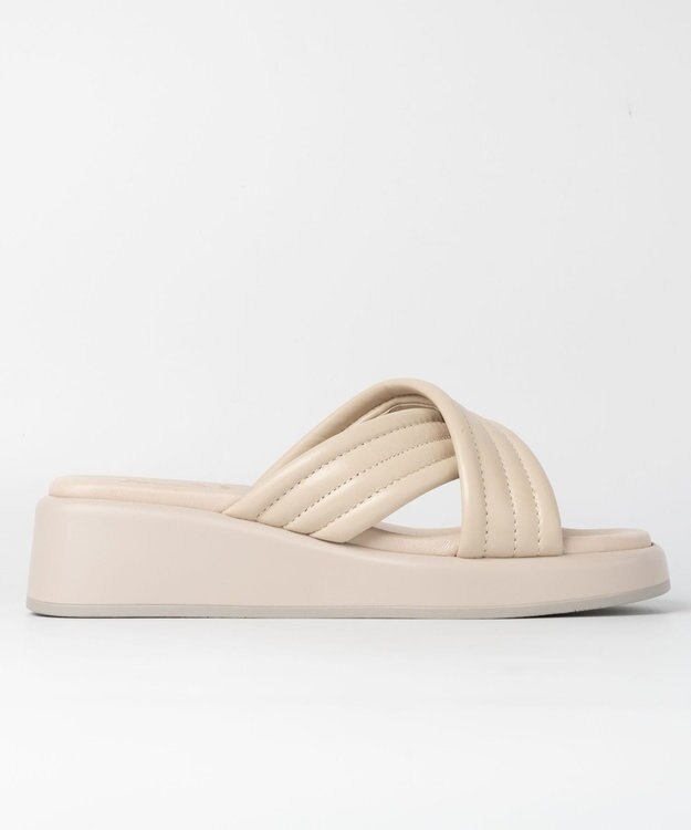 BONTRE 【BONTRE/ボントレ】パフィーステッチクロスサンダル/40351-US アイボリー