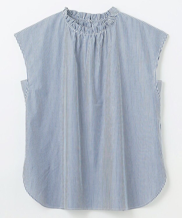 ANY 【抗菌防臭/速乾/手洗い可】エニィファンクション ノースリーブブラウス ブルーロンスト