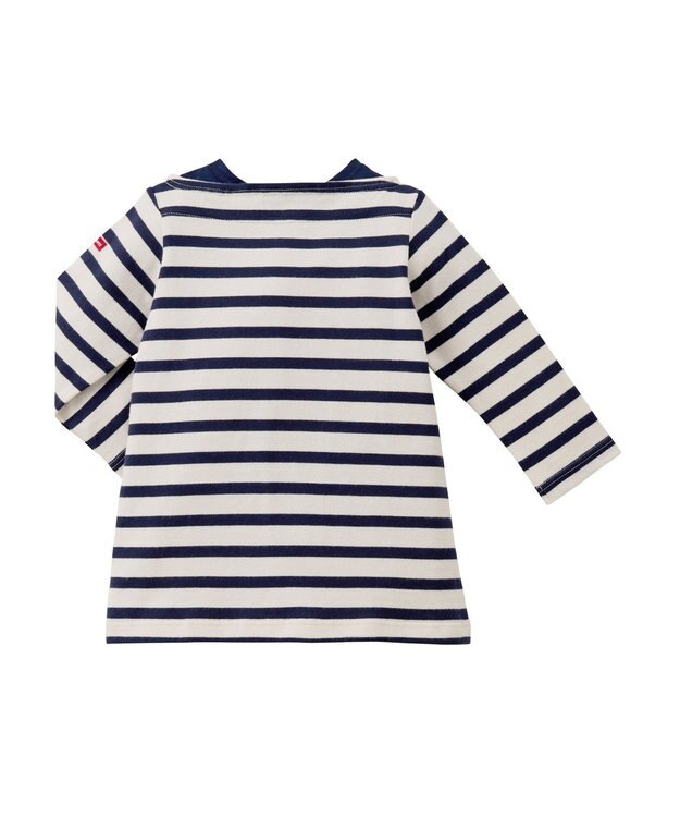 MIKI HOUSE HOT BISCUITS 【80-120cm】ボーダーワンピース 紺×白