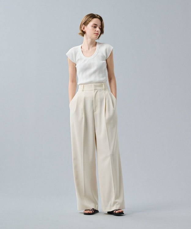 uncrave ランダムリブカットソー ホワイト