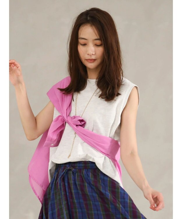 Green Parks インド綿 ボイルゆったりシャツ Pink