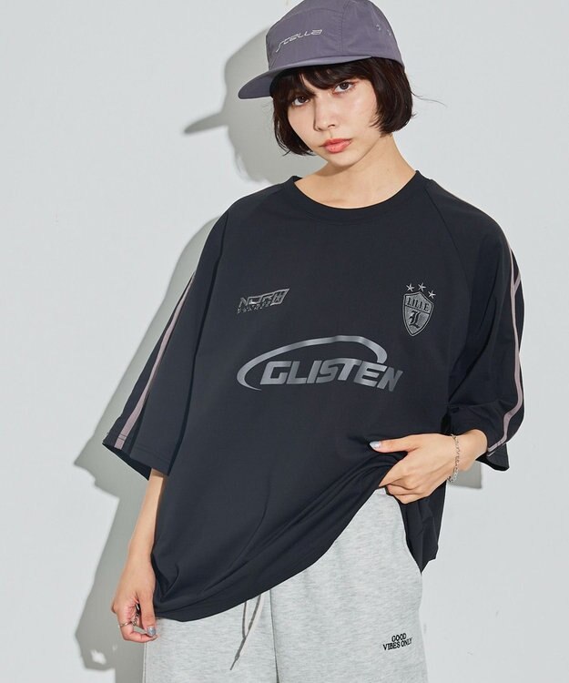 WEGO 【ユニセックス着用ITEM/MLサイズ展開】ゲームロゴスリーブラインT ブラック