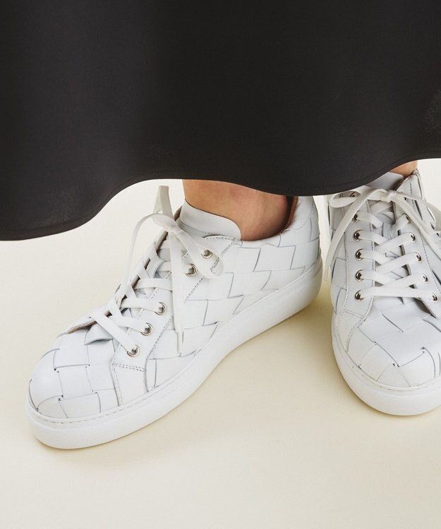 GRACE CONTINENTAL Luca Grossiメッシュスニーカー ホワイト