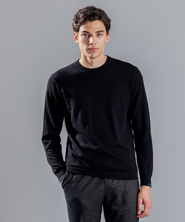 JOSEPH HOMME エッセンシャルメリノ　クルーネック ブラック系