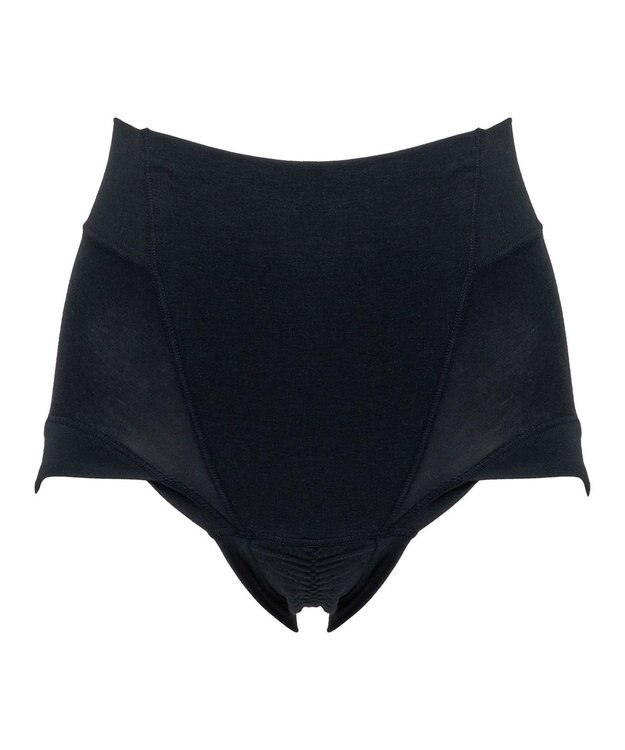 BRADELIS New York 【BRADELIS New York】モモパンツ・ラッピングサニタリーショーツ#319 よく伸びる綿混素材で快適 サニタリー 深め ブラック