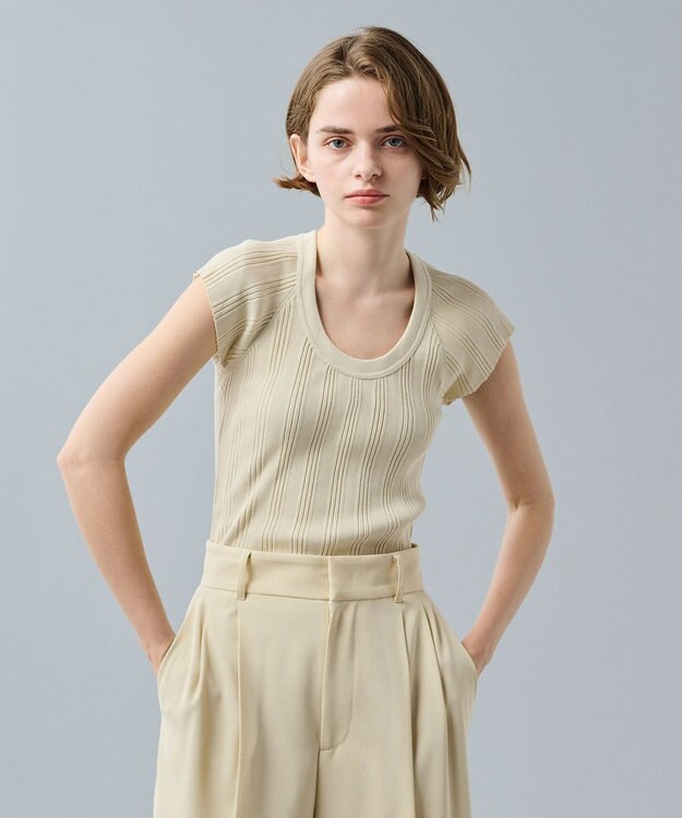 uncrave ランダムリブカットソー エクリュ