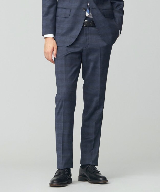 J.PRESS MEN 【J.PRESS MOVING】Albino Torello Viera グレナカートチェック スラックス ダルブルー系3