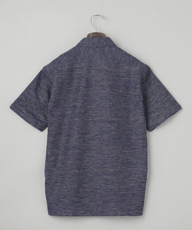 GOTAIRIKU 【麻混の清涼感】ノルマンディーリネン ボタンダウンポロシャツ(24年モデル) ネイビー系