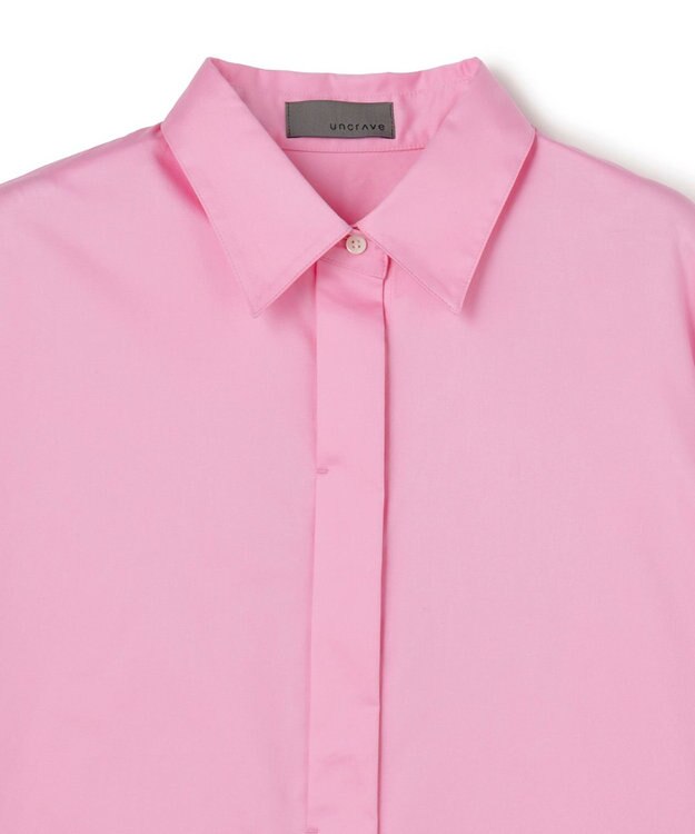 uncrave コットンクロスプレーン BIGシャツ ピンク
