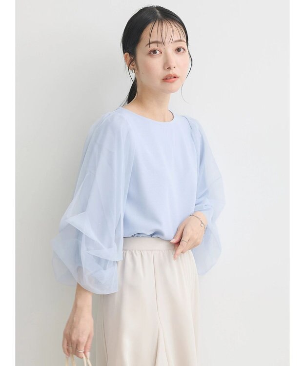 earth music&ecology キラキラストーンプルオーバー Grayish Blue