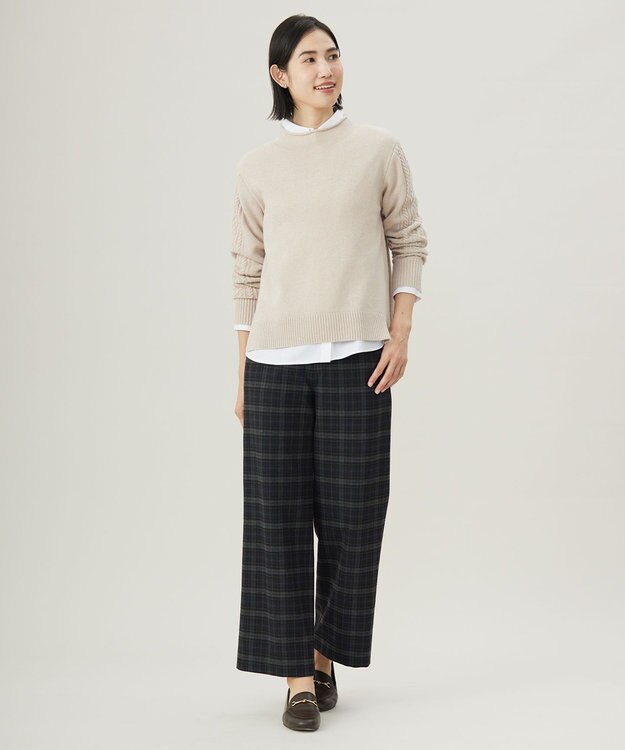 J.PRESS LADIES L 【洗える】CAT プルオーバー ニット ベージュ系