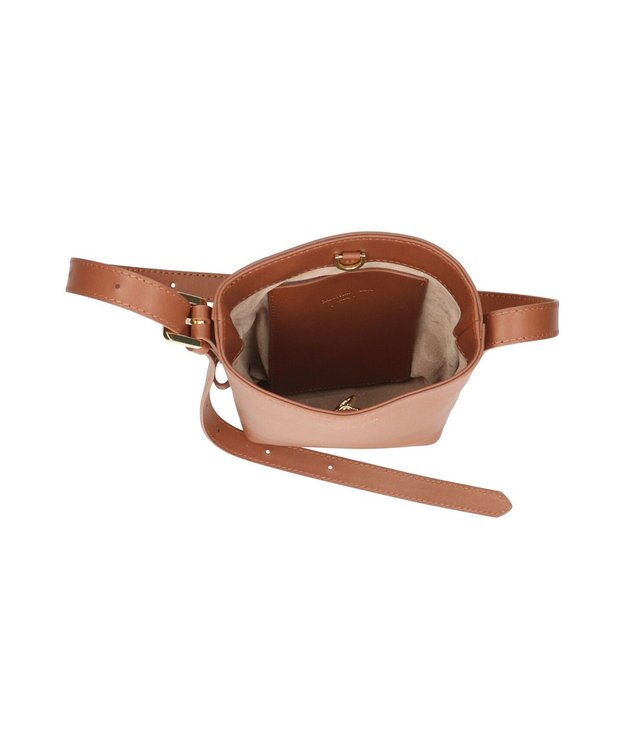 INTER-CHAUSSURES 【CHRISTIAN VILLA】レザークロスボディーバッグ ブラウン