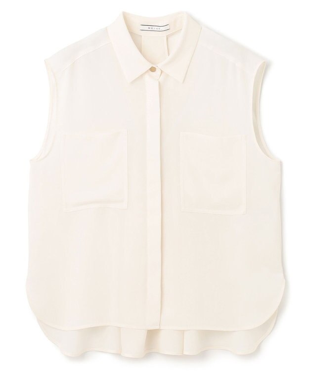 BEIGE， 【S-size】HYACINTH / ショートカラーシャツ Ecru