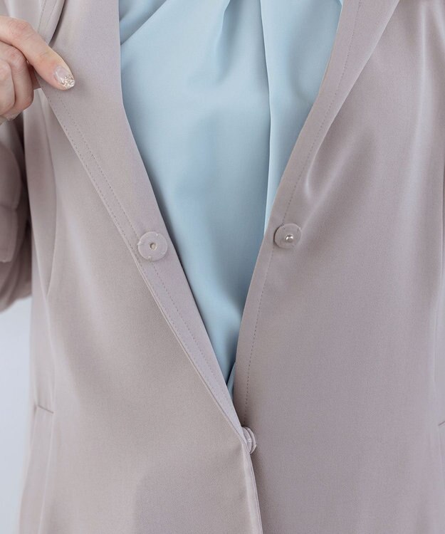 Tiaclasse 【洗える】バックベルトフーデットコート グレージュ