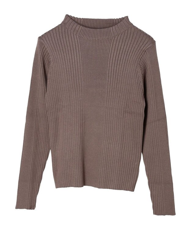 earth music&ecology 切り替えリブニットプルオーバー Mocha