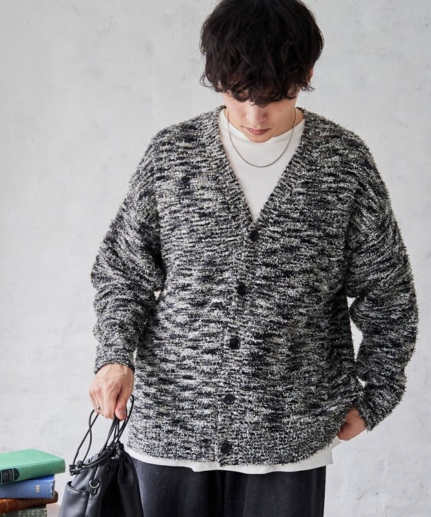 WEGO ツイストブークレカーディガン ブラックその他