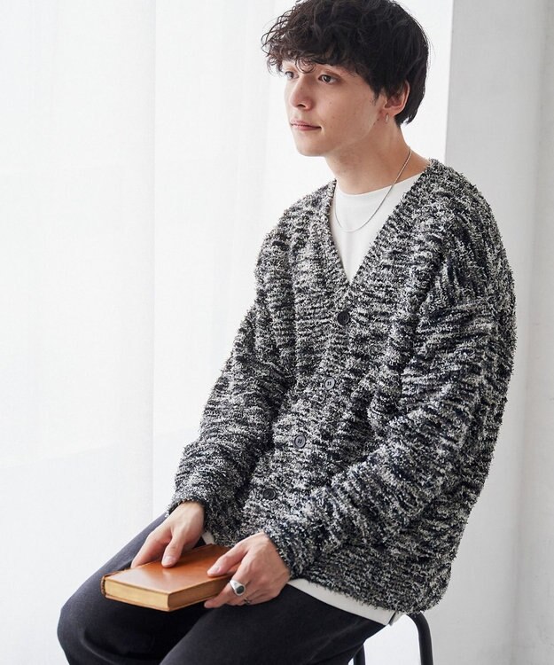 WEGO ツイストブークレカーディガン ブラックその他