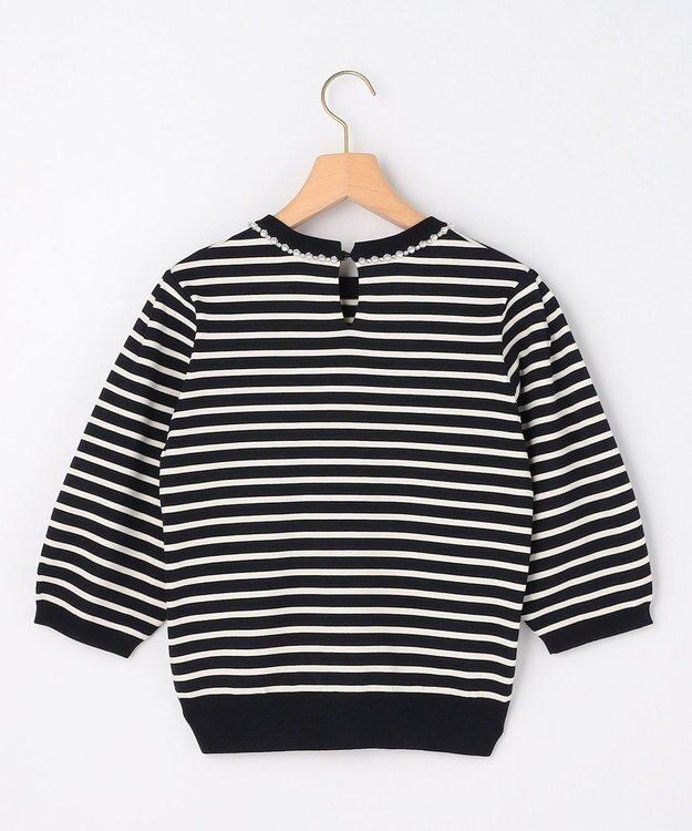 組曲 S 【先行予約・WEB限定】クリアストレッチビジューレーン6分袖 ニット ブラック系2