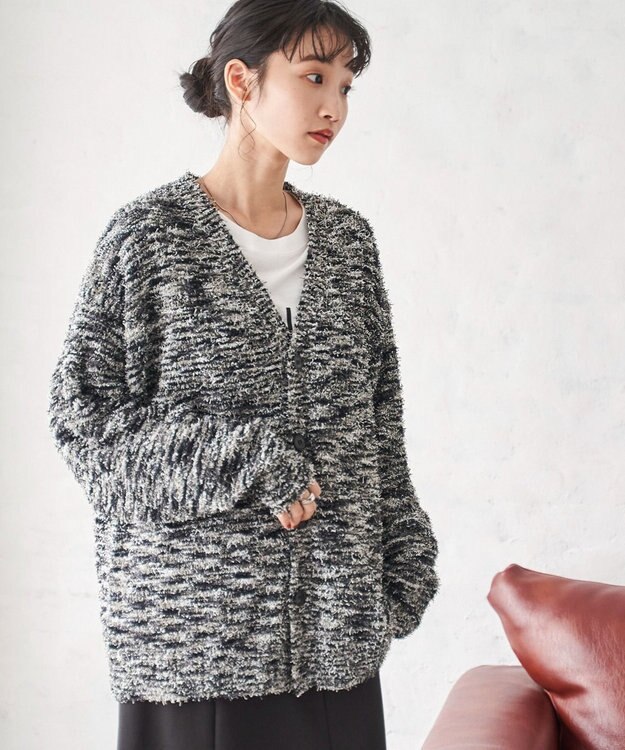 WEGO ツイストブークレカーディガン ブラックその他