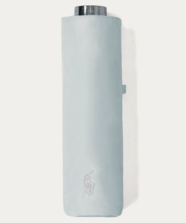 MOONBAT 【WEB限定/ 遮光率100％/遮熱/UV】POLO RALPH LAUREN（ポロ ラルフローレン）晴雨兼用日傘 ワンポイント ポロポニー シャンブレー 無地 折りたたみ傘 ペールスカイ