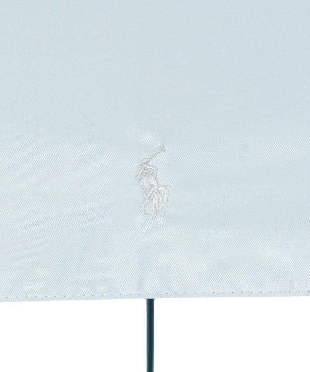 MOONBAT 【WEB限定/ 遮光率100％/遮熱/UV】POLO RALPH LAUREN（ポロ ラルフローレン）晴雨兼用日傘 ワンポイント ポロポニー シャンブレー 無地 折りたたみ傘 ペールスカイ