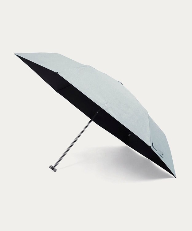 MOONBAT 【WEB限定/ 遮光率100％/遮熱/UV】POLO RALPH LAUREN（ポロ ラルフローレン）晴雨兼用日傘 ワンポイント ポロポニー シャンブレー 無地 折りたたみ傘 ペールスカイ