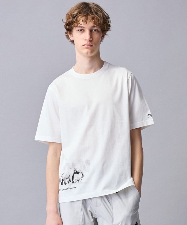 JOSEPH ABBOUD MOUNTAIN 【テーム・ヤルヴィコラボレーション/ゆったり】　　プレーティング天竺ヤルヴィー Tシャツ ゾウ