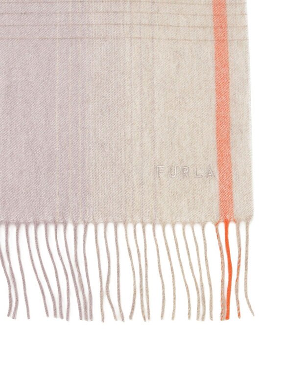 MOONBAT FURLA(フルラ）ウール100％ オンブレー チェックストール ベージュ