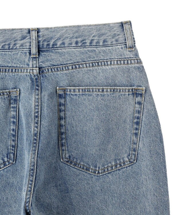 earth music&ecology ウエストアシメデニムパンツ Light Indigo