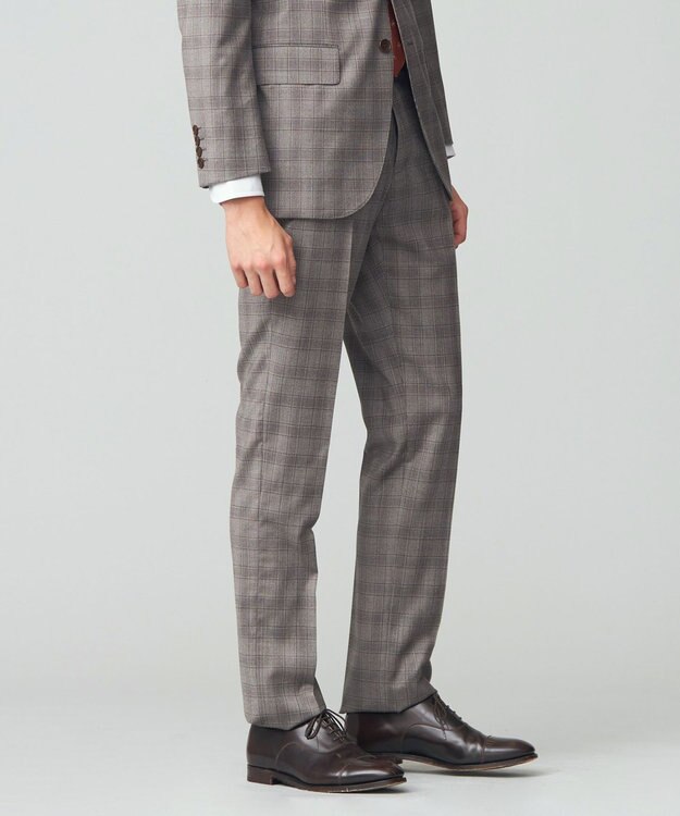 J.PRESS MEN 【J.PRESS MOVING】Albino Torello Viera グレナカートチェック スラックス ブラウン系3