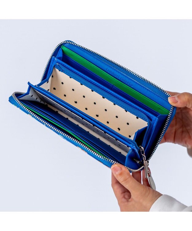 tsumori chisato CARRY ピーターパン ラウンドファスナー長財布 ブルー