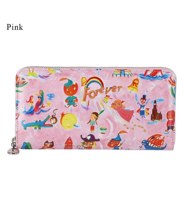 tsumori chisato CARRY ピーターパン ラウンドファスナー長財布 ピンク