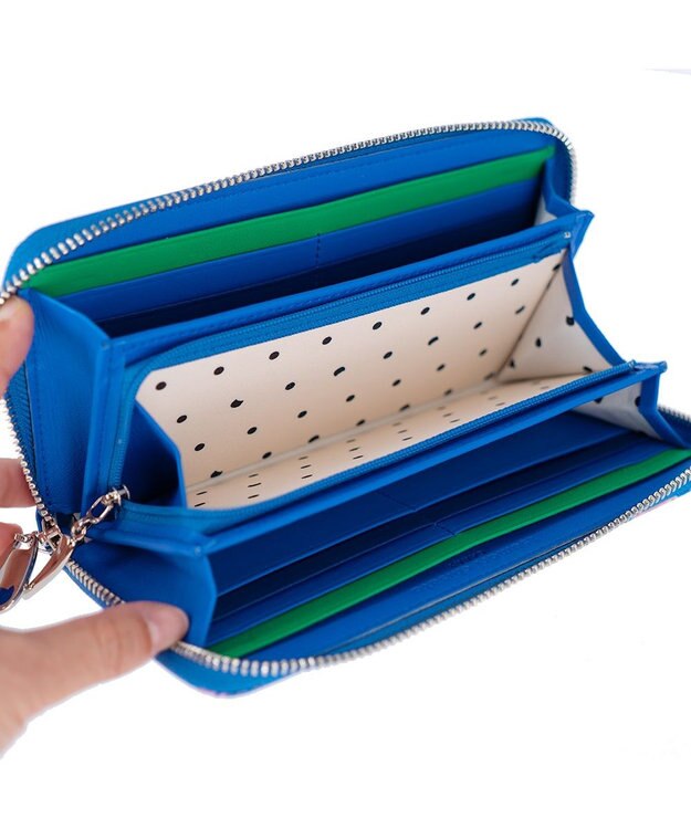 tsumori chisato CARRY ピーターパン ラウンドファスナー長財布 ブルー