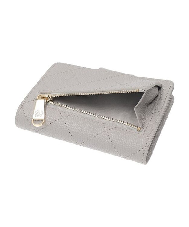 CLATHAS ベール 財布機能付きカードケース ライトグレー