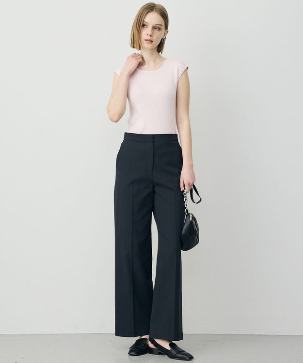 ICB L オーガニックコットン リブニット ライトピンク