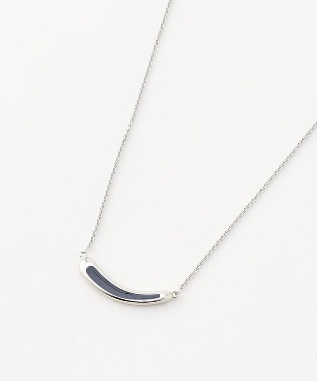 J.PRESS LADIES 【リバーシブル】エポバー ネックレス シルバー×ネイビー系