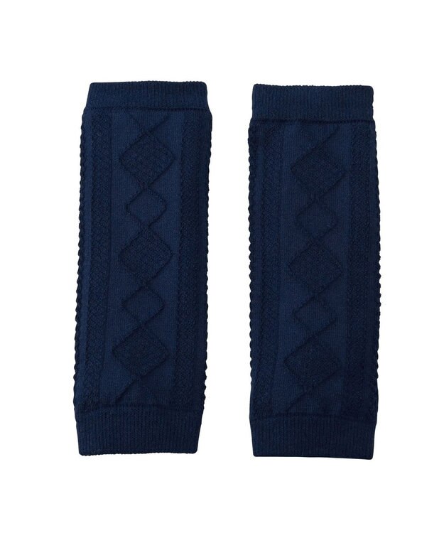 MIKI HOUSE HOT BISCUITS アーガイル柄レッグウォーマー 紺