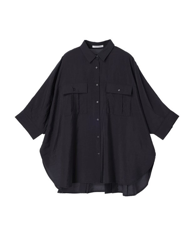 AMERICAN HOLIC 接触冷感Ｗポケットシャツチュニック Charcoal Gray