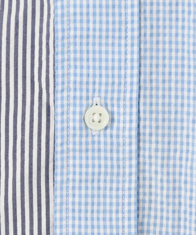 J.PRESS MEN 【クールマックス】クレイジーパターン サッカーシャツ/B.D. ネイビー系9